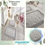 ÇAPA HOME PAMUK 2'Lİ BANYO PASPASI YAPRAK DESEN GRİ 8696474231913